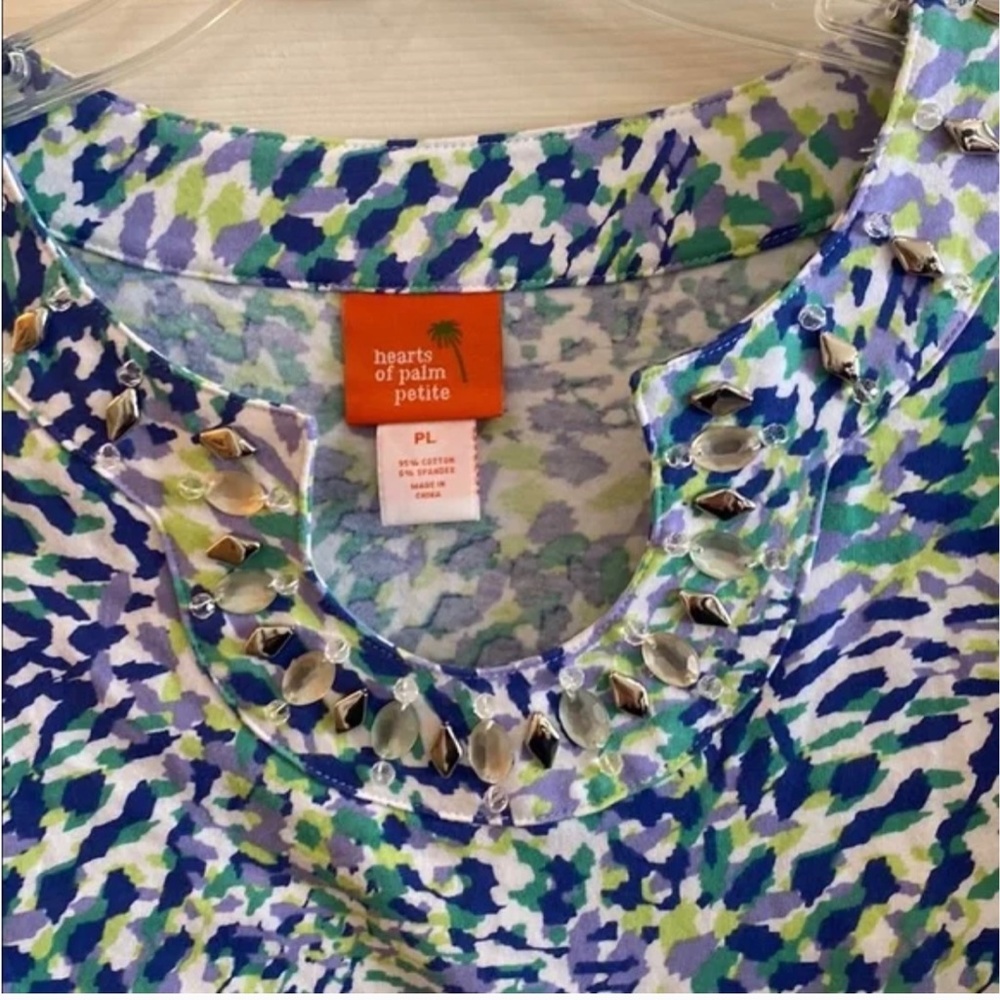 Hearts of Palms Petite jeweled shirt - Picture 3 of 5